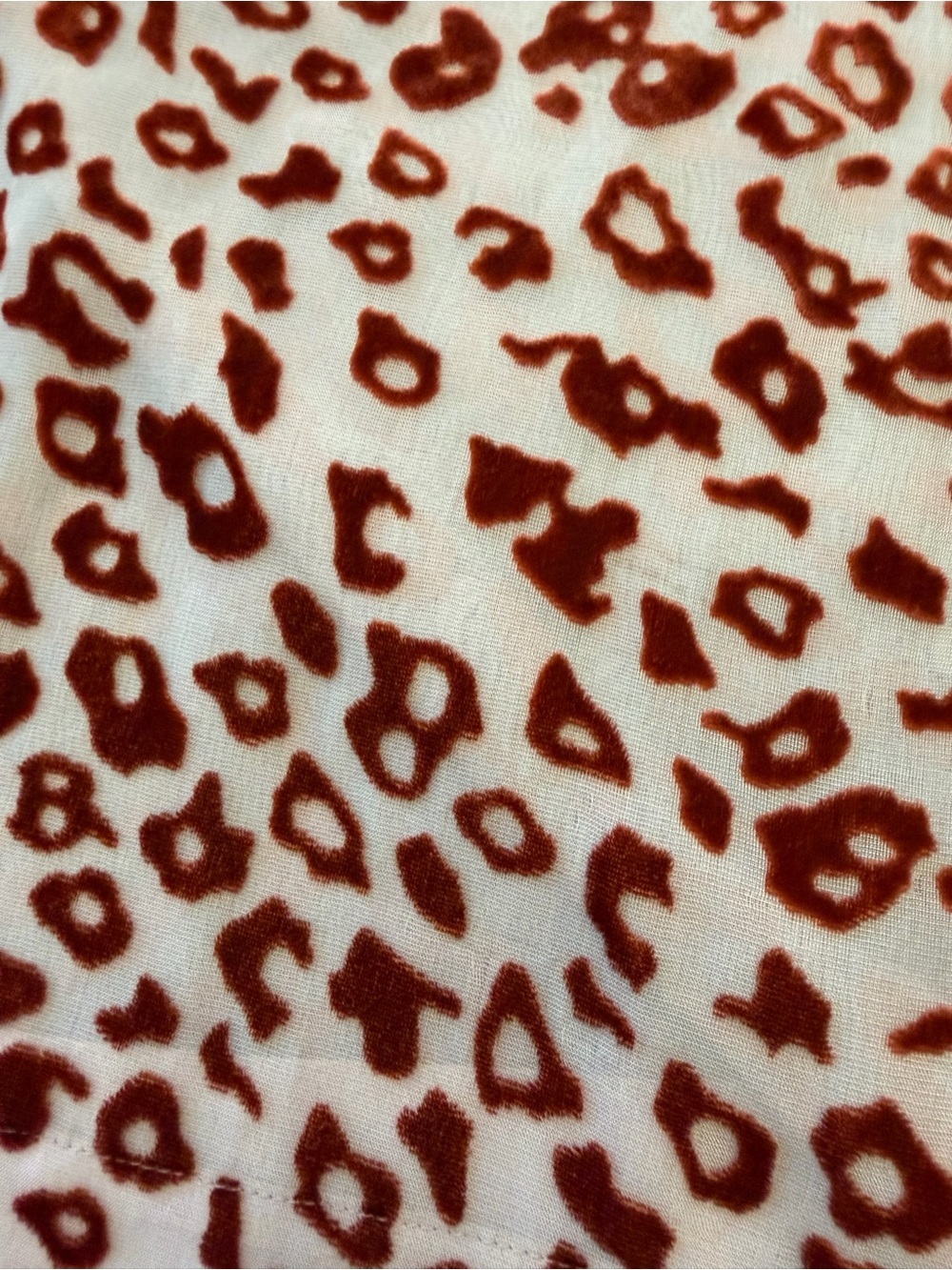 Rag & Bone GIA Animal-Print Velvet Burnout Tee in pink and red (T3) - Picture 7 of 8